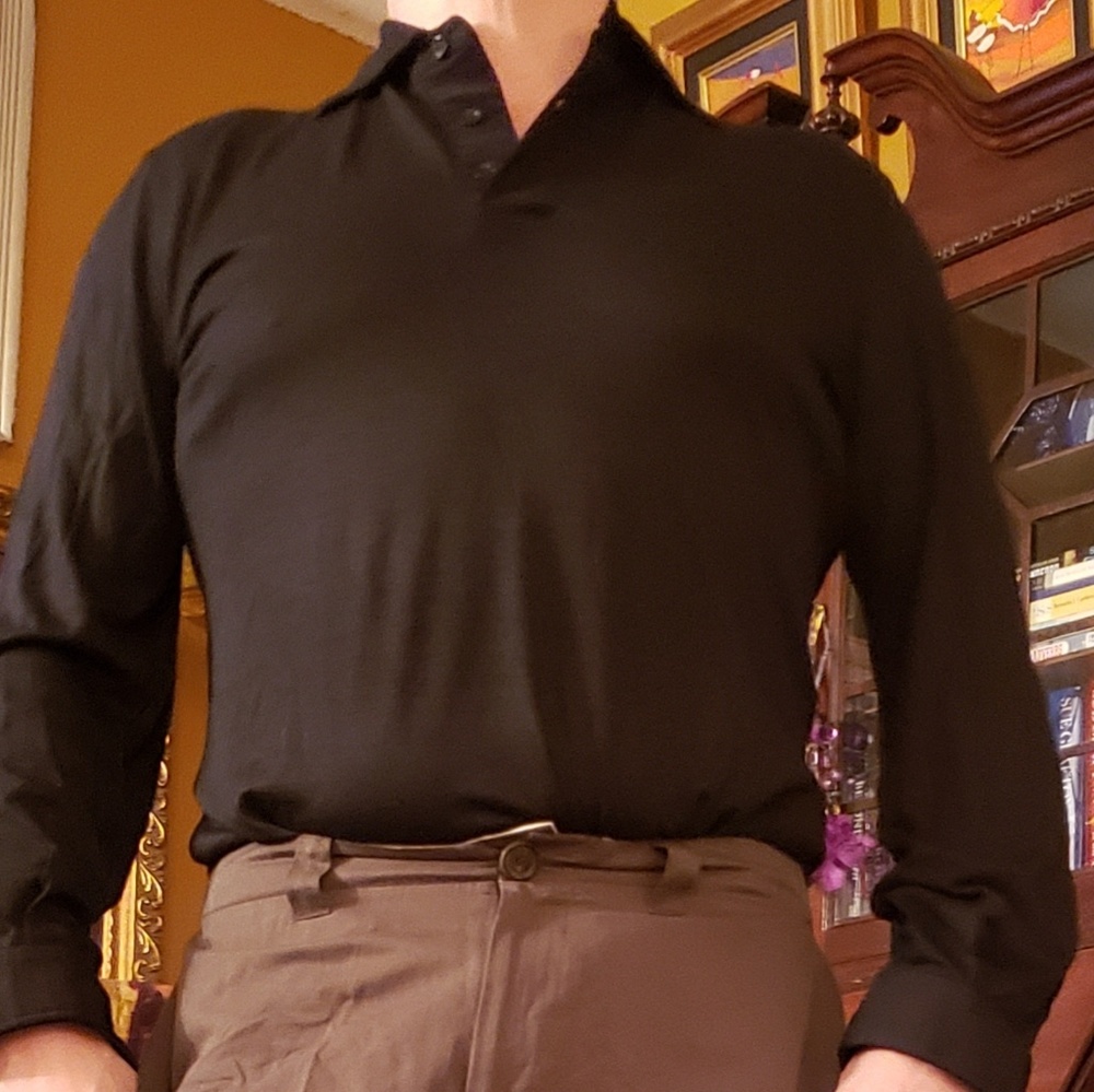 Pal Zileri Wool and cashmere black shirt